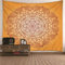 CEVAN Wandbehang Dekorationen Wanddekoration Family Hippie-Mandala-Muster Wandbehang/Wandteppich Strandtuch Kunst Dekorationen Decke Wandbehang Stoff Orange 300x250cm