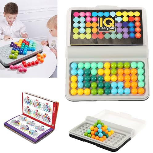 DGUSO IQ Puzzle, IQ Puzzler Pro, iQ Spiele, IQ Games, 120 Herausforderungen, Puzzle Game, Entwicklung Kognitiver Fähigkeiten, Entspannung und Stressabbau, Geduldsspiel für Kinder und Erwachsene