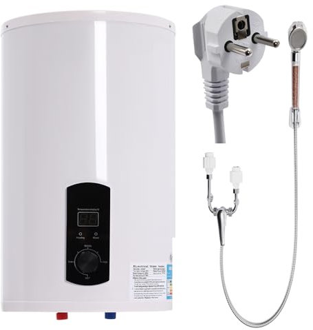 50L 80L 100L 120L Chauffe Eau Electriques, Chauffe Eau Plat Électrique Eau Chaude Chaudière Led Écran 220V 2Kw Chauffe Eau Plat (120L Chauffe Eau Electriques)
