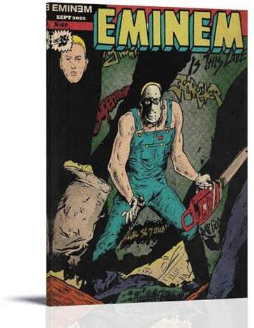 JHSO Rapper-Poster, Eminem, Comic-Musikalbum, Cover, Poster, dekorative Malerei, Leinwand, Wandposter und Kunstdruck, moderne Familienschlafzimmer-Dekoration, Poster, 30 x 45 cm