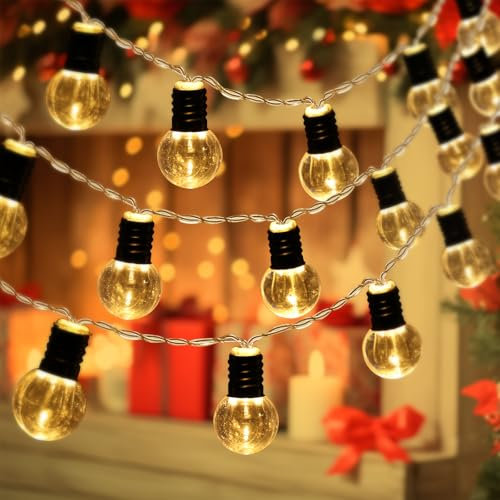 Artrastar lichterkette innen batterie 2.1 M 20LED kleine kugeln Warmweiß für Party Deko Balkon,Terrasse, Garten,Weihnachten, Hochzeit