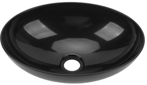 Ovales Waschbecken für Wohnmobile, Handwaschbecken für die Küche für Wohnmobile, Boote, Yachten, Wohnmobile, 50 Mm Abfluss, Schwarz 15,72 X 11,37 X 5,59 Zoll, für Boote, Yachten,