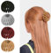 Lot de 4 pinces à cheveux magiques en forme de nid d'oiseau vintage mat – Accessoires extensibles pour queue de cheval – Pour cheveux fins, épais, fins et bouclés