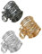 KGDUYC Lot de 3 pinces à queue de cheval, pinces à cheveux pour cheveux longs, queues de cheval hautes et cheveux épais, accessoire cheveux tendance en métal - or/argent/noir