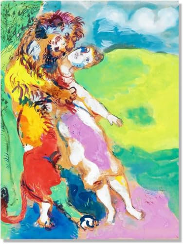 Waeta Rnvzx Marc Chagall Posters Fables De La Fontaine Peinture Sur Toile Art Mural Abstrait Marc Chagall Impressions Pour Salon Décor Photos 40x60cm Sans Cadre