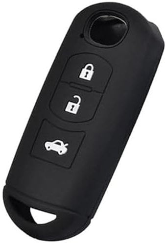MUEOSI 3 Button Car Key Fob, for Mazda, 2 3 5 6 8 Atenza CX5 CX-7 CX-9 Miata MX-5 RX Silicone Key Case, for Smart, Remote Car Key car key shell