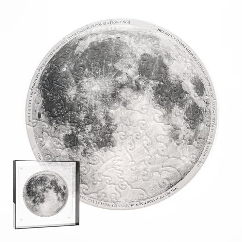 TOI Moon Acrylic Puzzle with Frame for Home Decoration, Clear Moon Glass Puzzle for Adults and Teens, Art Crystal Jigsaw Puzzle