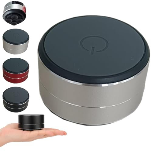 Buzzgo Speaker, Mini Subwoofer, Bone Conduction Resonance Subwoofer, Tereo Bass Portable Small Wireless, with Suction Cup (Silver)