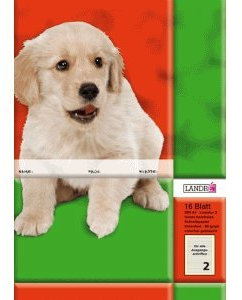 10 x Landre Schulheft A4 16 Blatt 80 g/qm Lineatur 2 (für alle Ausgangsschriften)