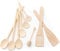 tuuli Kitchen - 9-Piece Wooden Cooking Utensils Set, Specially Designed Solid Beechwood Wooden Spoons, Wood Spatula and Honey Dipper, Durable Wooden Utensils for Everyday Use
