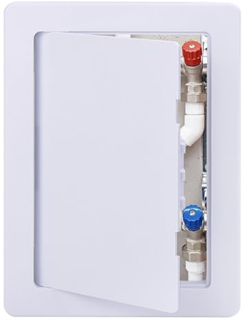 Suteck Plastic Access Panel for Drywall Ceiling 100 x 150 mm Reinforced Plumbing Wall Access Doors Removable Hinged White