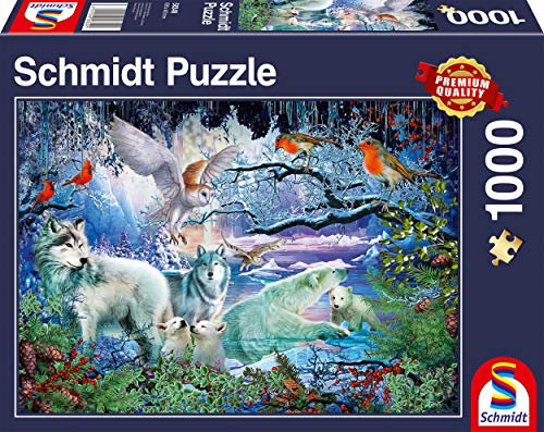 Wölfe im Winterwald (Puzzle)