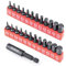 PAKNMAN 25-Piece Hex Head Allen Wrench Drill Bit Set, 1/4”Magnetic Extension, Metric and SAE S2 Steel Hex Bits Set, 1 Long