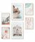 Heimlich® Premium Poster Set mit Bilderrahmen Aluminium Gold | 2 x DIN A3 & 4 x DIN A4 - ca. 30x42 & 21x30 | Stilvolle Poster Collagen mit passenden Bilder als Wanddeko » Italien Rom Liebe «