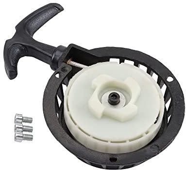 WOOSTAR Rückstoßstarter mit 3 Schrauben Ersatz für 2-Takt 47cc 49cc 50cc Mini Pocketbike Moped Dirt Pitbike