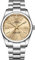 BUREI Armbanduhr Luxus Silber Uhren Herren Analog Quarz mit Edelstahlarmband Mode Designer Business Uhr für Herren 42MM Champagner Dial