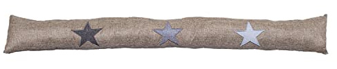 Mojawo Zugluftstop Windstopper Türvorleger Türdichtung Zugluftstopper Sterne Braun 90x12cm