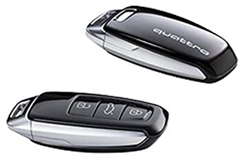 Audi 4N0071208BY9T Schlüsselblende Cover, mit Quattro Logo, nur für Schlüssel 8Y0959754 4N0959754 (mythosschwarz)