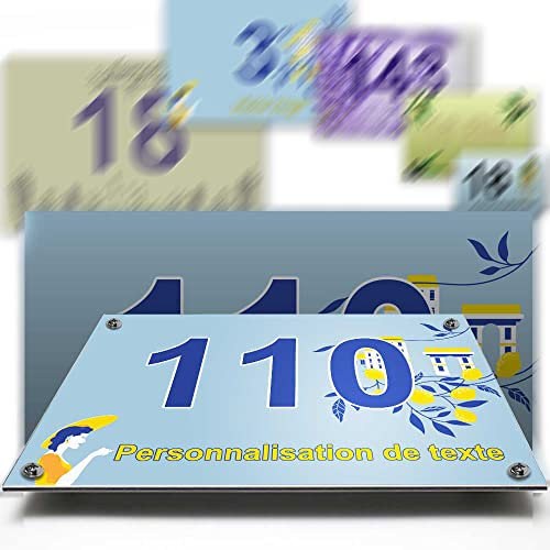 Provenence Collection Aluminium / Polyethylene Decorative Plaque Sign for Home, Garage, Door and Letterbox with 2 Customisable Lines