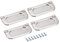 sourcing map Finger Flush Pull Handle 74x34x5mm Rectangle for Drawer Door Brushed Silver 4pcs