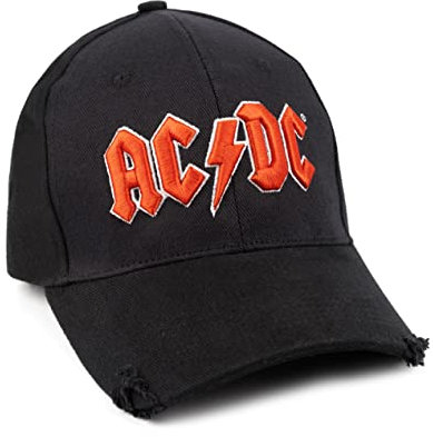 AC/DC Kappe Unisex Erwachsene Teenager Rot Logo Raw Peak Schwarz Hat Eine Größe