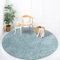 payé Teppich Rund Hochflor Shaggy - 80x80cm - Türkis Einfarbig Uni Flauschig Modern Boho Wohnzimmer Schlafzimmer Deko Teppiche Weich Schlafzimmer