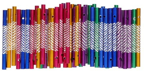 Housoutil Windspiele Für Draußen 100 Windspiele Bunt Zoll cm Handgefertigte Pfeifen Material DIY-Kit Zufälliger Anhängerpfeife Gemischte Metall Gebeizt Kinder Fenster Garten Röhren Wind Bastelset