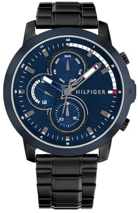 Tommy Hilfiger Multi Zifferblatt Quarz Uhr für Herren mit Edelstahl- oder Lederarmband