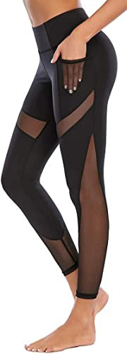 In One Clothing - Damen Leggings für Sport, Fitness, Outdoor und Loungewear, super elastisch und mit hohem Bund für knitterfreien, komfortablen Sitz - in der Farbe schwarz - Grösse L