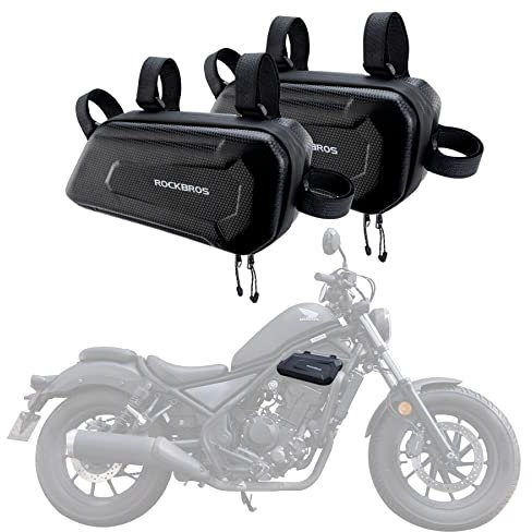 ROCKBROS Motorcycle Bag Frame Bag Motorcycle Water-Repellent Tool Bag 1.5L Black, Compatible with Most Motorcycles