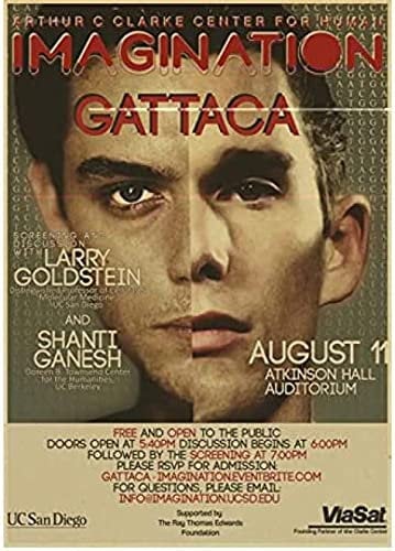Poster Gattaca Vintage-Filmplakat, Filmstills, Poster Und Drucke, Leinwandgemälde, Wandkunst, Bilder, Heimdekoration 50X70Cm Kein Rahmen