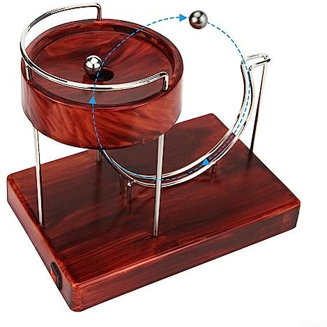 DAZZLEEX for Perpetual Motion Machine, Science Kinetic Art for Perpetual Motion Machine Sculpture for Perpetual Motion Desk Toy Physics Toys Science Gadgets For Office Home Table Decor (Wine Red)