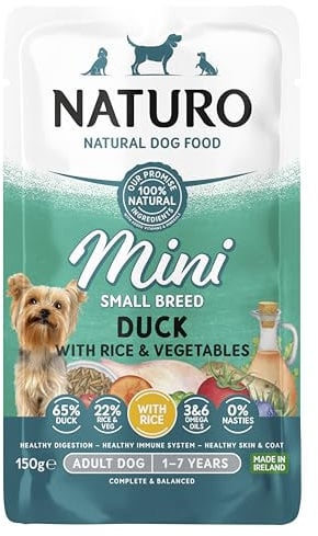 Naturo Adult Mini Duck with Rice & Veg Pouches 8 x 150g