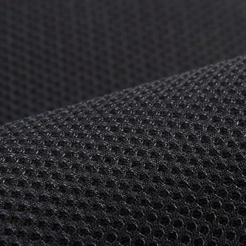 Tissu en maille respirant pour haut-parleur 1 x 1,6 m, résistant à la poussière, filet insonorisé fait à la main, tissu d'ameublement, tissu de protection pour radio acoustique (noir)