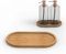 KPPTYTY Bandeja dispensadora de jabón de bambú, bandeja de baño y cocina, fregadero y tocador, dispensador para champú, jabón, vela y perfume, decoración del hogar