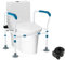 RELAX4LIFE Soporte para Inodoro Plegable con Altura y Ancho Ajustables|Patas con Ventosas|Abrazaderas Giratorias, Apoyabrazos WC Portátil con Correa Fijación para Ancianos|Minusválidos|Embarazadas