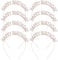 inSowni 8 Pack Sparkling Rhinestone Rose Gold Metal Happy Birthday Headbands Hair Crowns Tiaras Bands Hoops Birthday Party Hair Accessories for Toddlers Girls Kids Teens Women