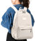 Zusentee Schulrucksack Mädchen, Schulrucksack Teenager & Jungen Teenager Rucksack Schule Causal Travel Leicht Schultaschen Rucksäcke Tagesrucksack für Arbeit, Lässig Reisen,25L Weiß