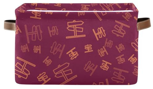 GuoChe tessuto durevole cubo cestini di stoccaggio bidoni Gold Line Segnale stradale Asciugamano viola pieghevole atorage Decorazione