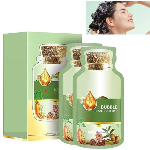 KOAHDE Natural Plant Hair Dye Shampoo,New Botanical Bubble Hair Dye,Natural Plant Bubble Hair Dye,Bubble Plant Hair Dye,Hair Color Bubble Dye,Botanical Plant Bubble Hair Dye,20ml*10PC,Coffee Color