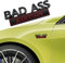 deemars Auto Bad Ass Edition Emblem, Auto Exterieur Embleme Abzeichen, 3D Kotflügelabzeichen Aufkleber mit 3M Kleber, Auto Exterieur Zubehör Metallaufkleber Universal für Autos (Schwarz rot)