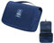 Trousse de Toilette Homme Femme Voyage, Trousse de Toilette à Suspendre, Imperméable Trousse Maquillage, pour Voyage, Affaires, Camping en Plein Air, Bleu