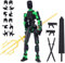 Starnearby T13 Assembly Completed Lucky 13 Action Figure, 13CM 3D Printed Titan 13 Action Figure Dummy13 with 6 Weapons & 6 Hands Sets, Kids' Play Action Figures Collectors Desktop Decorations