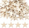 JJUNW 100 Stück Holzsterne Streudeko, Holz Sterne Deko Klein Holzsterne zum Basteln, 2,5 cm Stern Scheiben Holzstern Tags Sterne Deko Konfetti für DIY Basteln Tischdekoration Weihnachten Deko