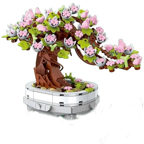 LONESTAR Bonsai Klemmbausteine, 462 Teile, detailliertes Baum-Modell für Erwachsene und Jugendliche, 21x16x14 cm, kompatibel mit gängigen Systemen, kreatives Bauprojekt aus Kunststoff