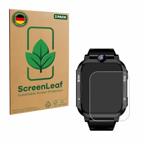 ScreenLeaf Schutzfolie für Blackview Z20 Kids Smartwatch | 2 Stück Transparenter Displayschutz Made in Germany Klare Displayschutz-Folie Kratzfest