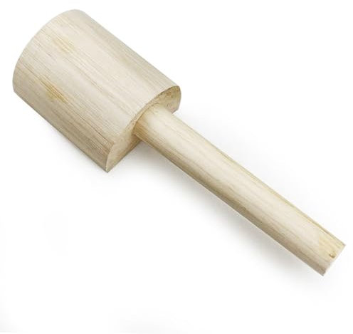 Martillo de cerámica de madera, mazo de paleta de cerámica hecho a mano | Herramienta de modelado de arte de cerámica de tilo para el hogar, cocina, trabajo de cuero, proyectos de manualidades