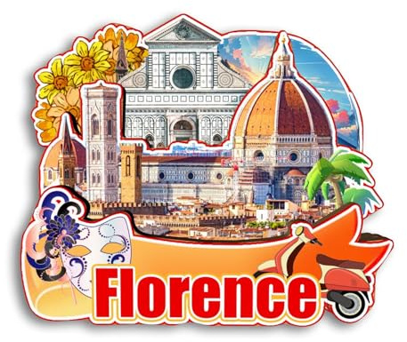 Quwsne Refrigerator Magnet Florence Italy Fridge Magnet City Travel Souvenirs Tourist Gifts 3D Classic Landmarks Handmade Crafts Home Decoration -3619