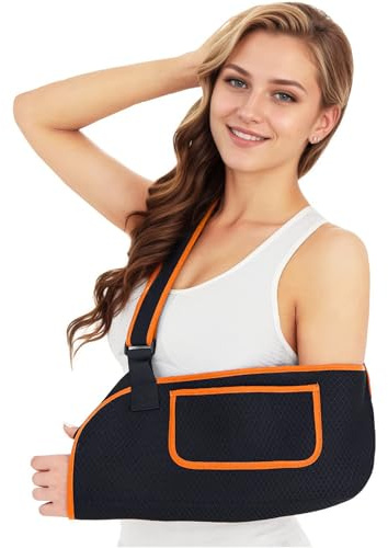 Armschlinge Für Damen Und Herren Mit Optimierter Größe, Armschlinge Linker Arm, Schulterbandage Herren Und Frauen, Für Rotatorenmanschettenriss, Hand, Handgelenk, Ellenbogen Nach Der Operation