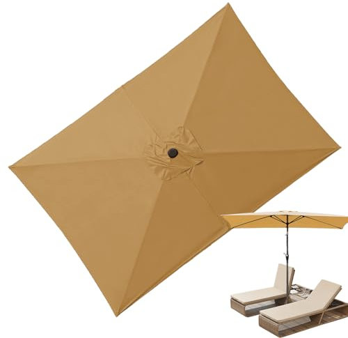 Uhngw Reemplazo de Tela para Sombrilla,Sombrilla Rectangular de 2x3 Metros con Brazo Lateral | Accesorios para Jardín como Cobertura Impermeable para Piscina Terraza Y Mesa